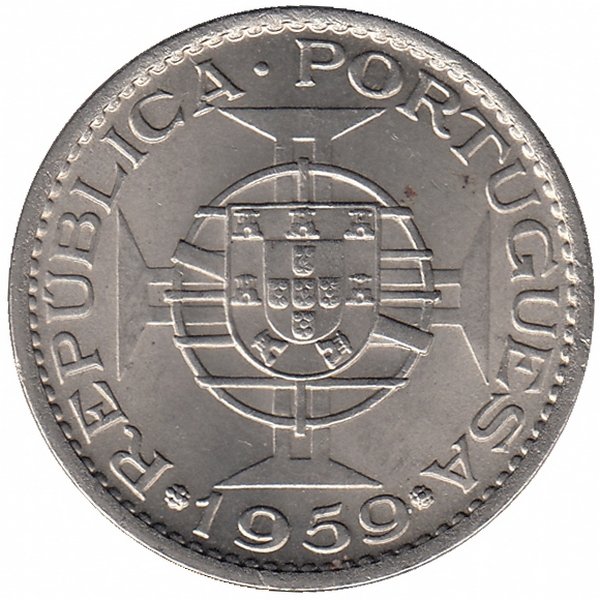 Индия (португальская) 1 эскудо 1959 год (aUNC)