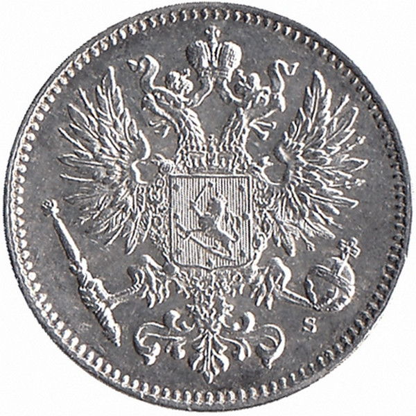 Финляндия (Великое княжество) 50 пенни 1914 год (XF-UNC) 