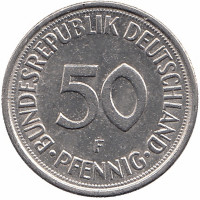 ФРГ 50 пфеннигов 1976 год (F)