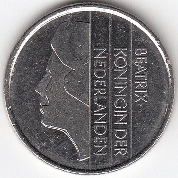 Нидерланды 25 центов 1989 год