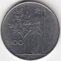 Италия 100 лир 1971 год