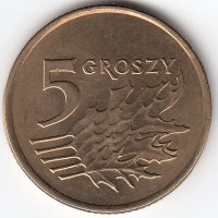 Польша 5 грошей 2006 год