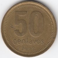 Аргентина 50 сентаво 1992 год