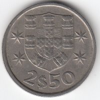 Португалия 2,5 эскудо 1982 год