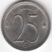 Бельгия (Belgique) 25 сантимов 1973 год