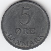 Дания 5 эре 1953 год