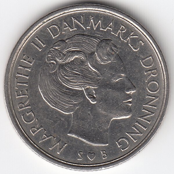 Дания 1 крона 1977 год