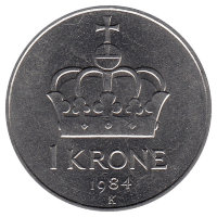 Норвегия 1 крона 1984 год (UNC)