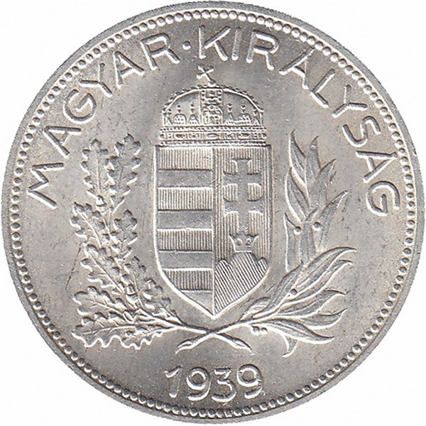 Венгрия 1 пенгё 1939 год (UNC)