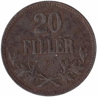 Венгрия 20 филлеров 1916 год