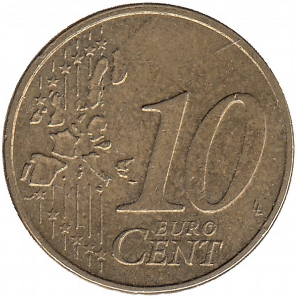 Люксембург 10 евроцентов 2002 год