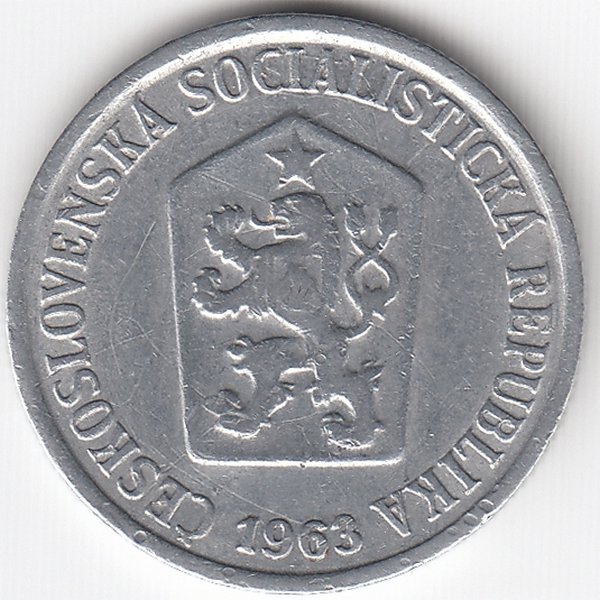 Чехословакия 10 геллеров 1963 год