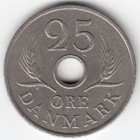Дания 25 эре 1966 год