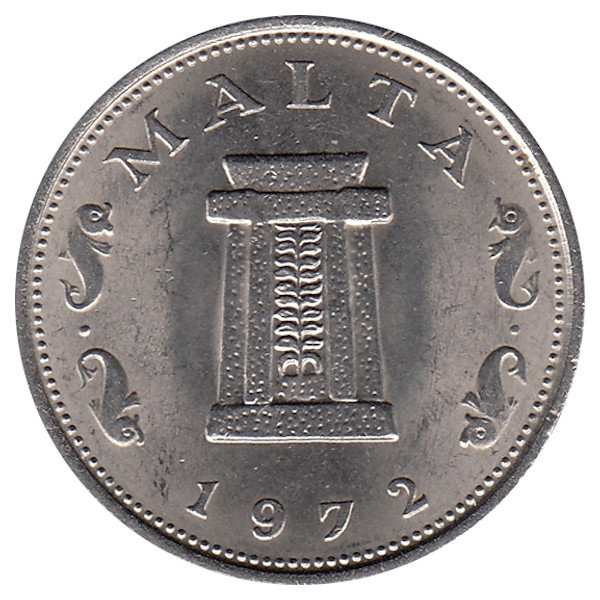 Мальта 5 центов 1972 год (UNC)