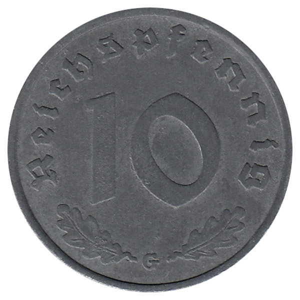 Германия (Третий Рейх) 10 рейхспфеннигов 1940 год (G)