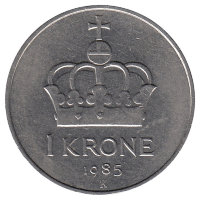 Норвегия 1 крона 1985 год