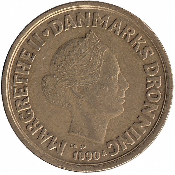 Дания 20 крон 1990 год