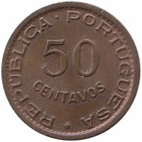 Ангола 50 сентаво 1961 год (aUNC)