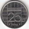 Нидерланды 25 центов 1998 год