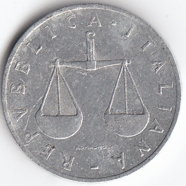Италия 1 лира 1957 год