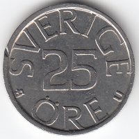 Швеция 25 эре 1978 год