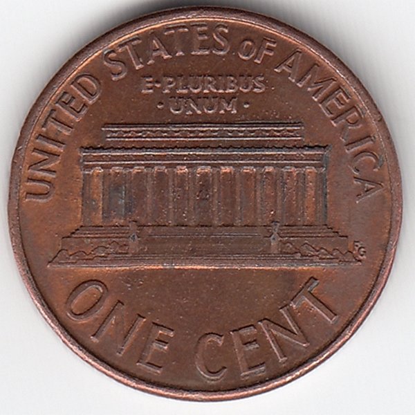 США 1 цент 1990 год (D)