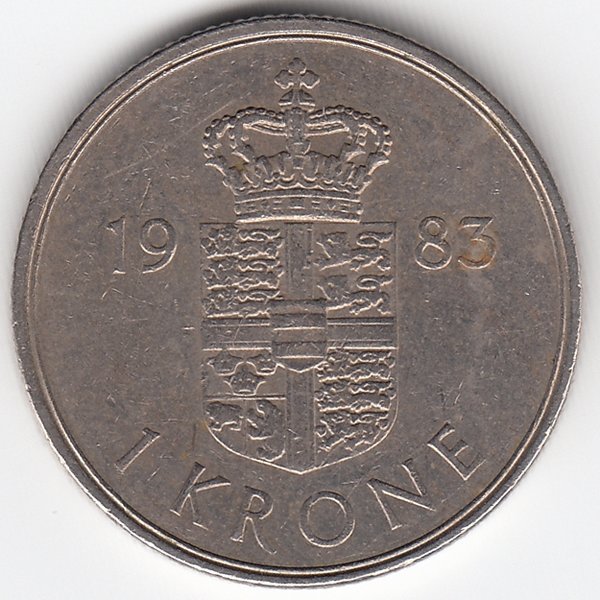 Дания 1 крона 1983 год