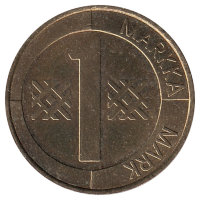 Финляндия 1 марка 1997 год (UNC)