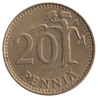 Финляндия 20 пенни 1980 год