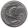 Сингапур 20 центов 1967 год (UNC)