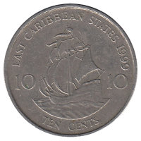 Восточные Карибы 10 центов 1999 год