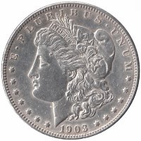 США 1 доллар 1903 год (без отметки МД) РЕДКАЯ!