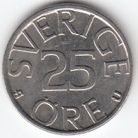 Швеция 25 эре 1979 год