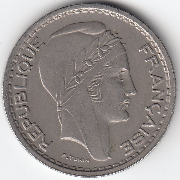 Франция 10 франков 1949 год (B)