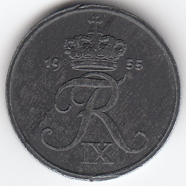 Дания 1 эре 1955 год