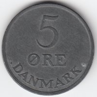 Дания 5 эре 1961 год