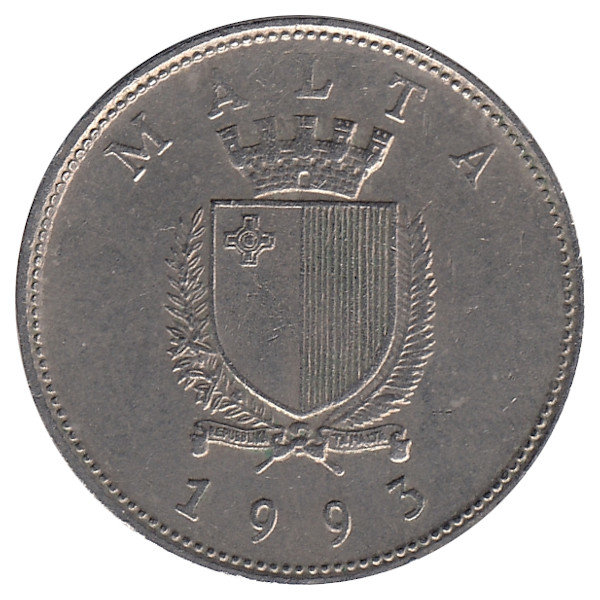 Мальта 25 центов 1993 год