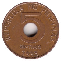 Филиппины 5 сентимо 1995 год