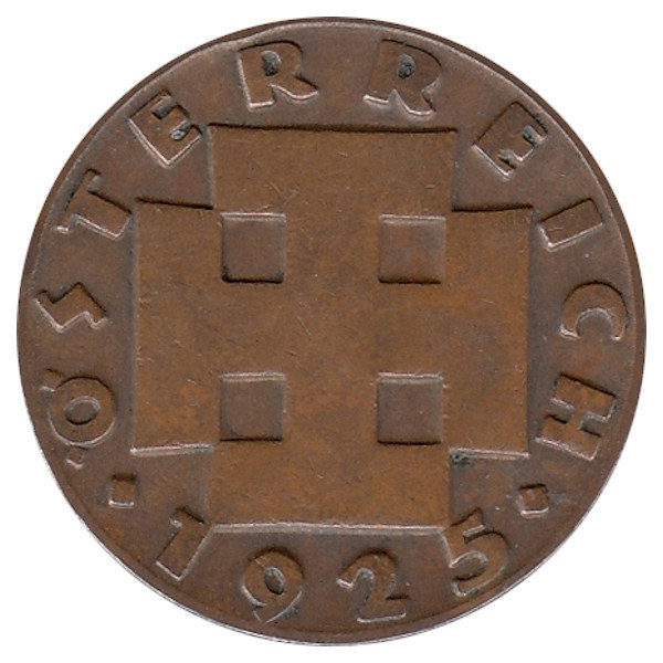 Австрия 2 гроша 1925 год