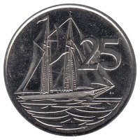 Каймановы острова 25 центов 1999 год