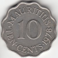 Маврикий 10 центов 1978 год