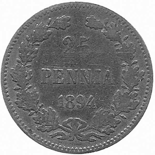 Финляндия (Великое княжество) 25 пенни 1894 год