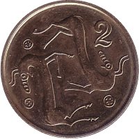 Кипр 2 цента 1998 год (UNC)