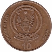 Руанда 10 франков 2003 год