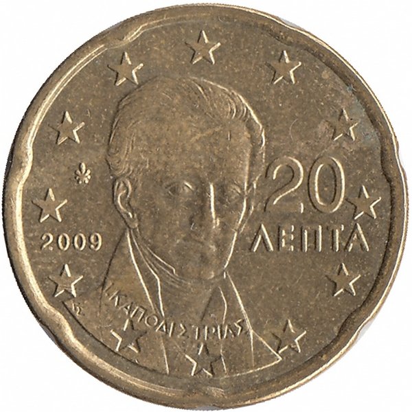 Греция 20 евроцентов 2009 год