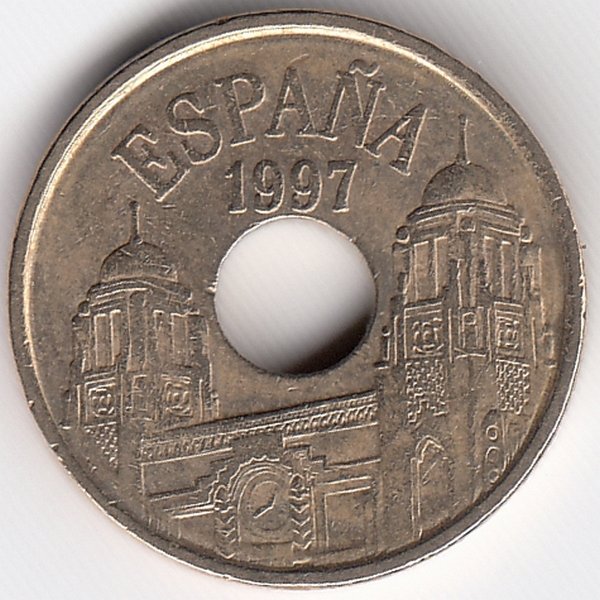 Испания 25 песет 1997 год
