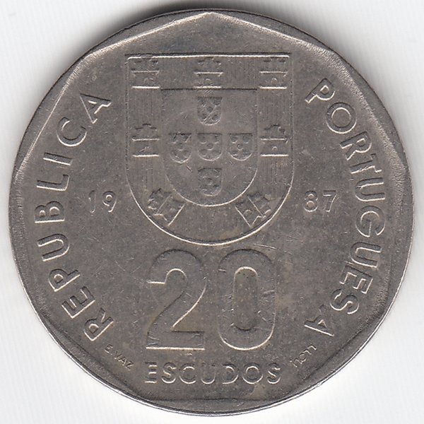 Португалия 20 эскудо 1987 год