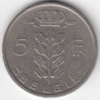 Бельгия (Belgie) 5 франков 1950 год
