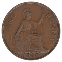 Великобритания 1 пенни 1946 год