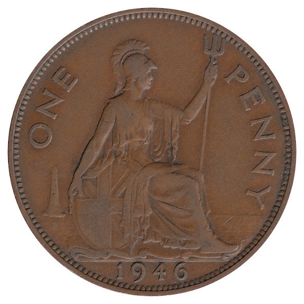 Великобритания 1 пенни 1946 год